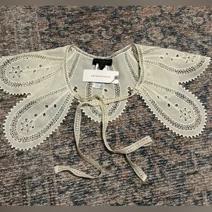 Anthropologie Lace Scallop Collar Accessory
